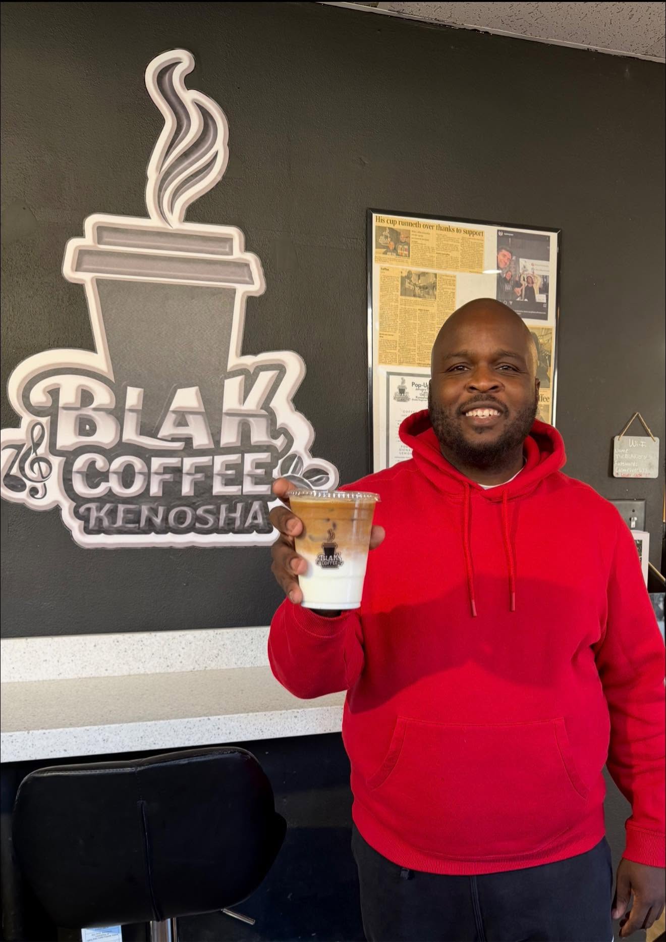 BLAK Coffee Kenosha owner DeShaun Foster
